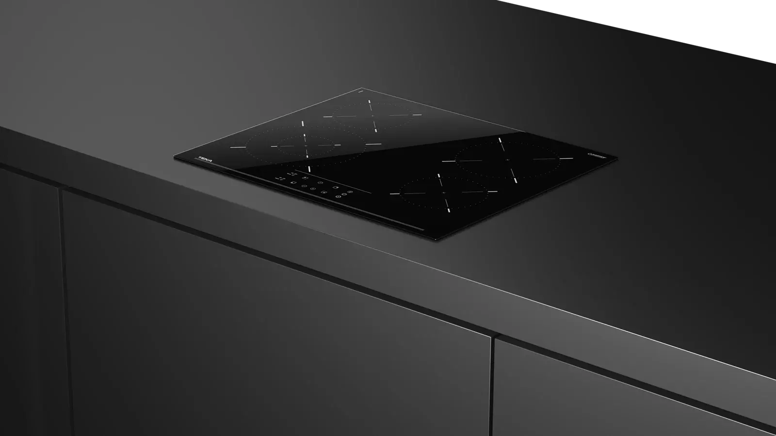 Teka TBC 64320 TTC BK Electric Vitroceramic Hob, 60 cm Black Glass, 4 Cooking Zones with Dual Circuit, Touch Control, Power Plus, Safety Lock