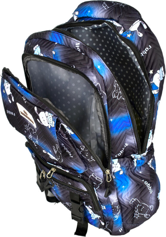 School Backpack 1002R, Durable Polyester, 40x30x15cm, 10kg Capacity, Adjustable Straps and Internal Pockets for Students