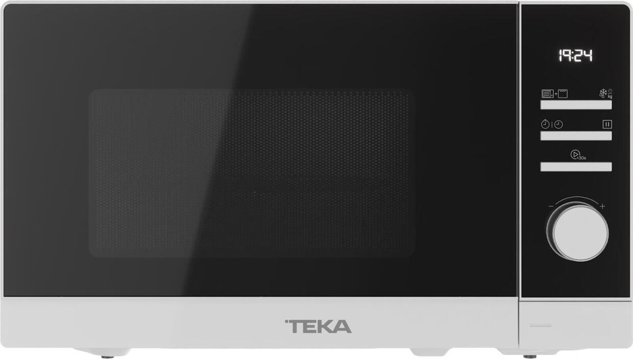 Teka MWE FS20 G Free-standing Microwave Oven with Grill, 20L Capacity, 700W Microwave/1000W Quartz Grill, Digital Display, Auto Defrost, White