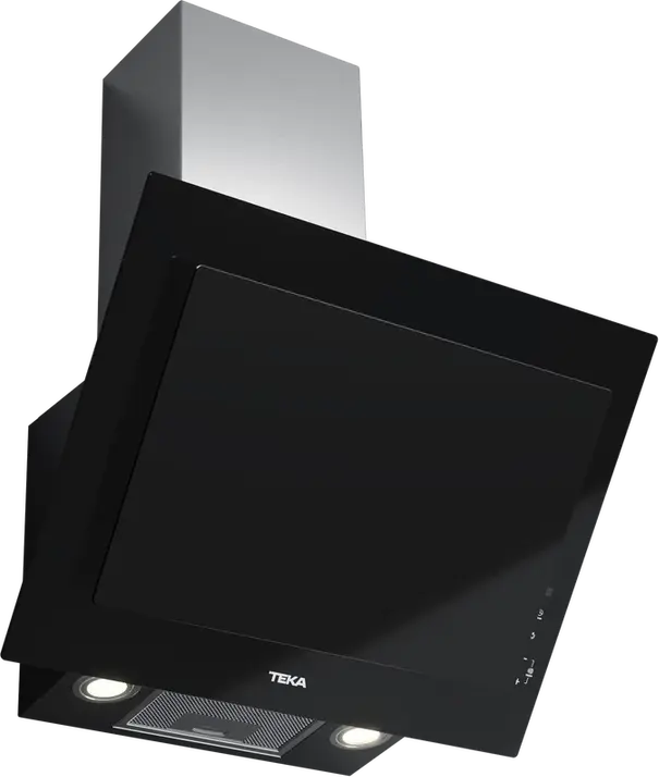 Teka DVT 68660 TBS BK Vertical Decorative Glass Hood, Dual Aspiration System, Touch Control, LED Lighting, 698 m3/h Max Extraction, Night River Black