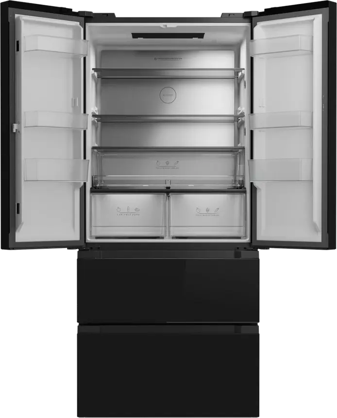Холодильник Teka RFD 77825 GBK EU French Door, черное стекло Cristal Black, No Frost, ионизатор IONCLEAN, зона Gourmet, объем 500 л, 189x83x65 см