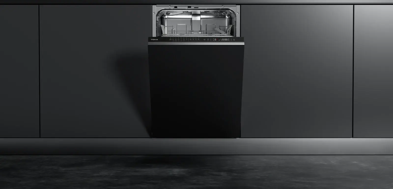 Teka DFI 44700 Fully Integrated Built-in Dishwasher, 45cm Width, 10 Place Settings, Inverter Motor, 7 Programs, AquaStop, SmartSensor, Energy Class E
