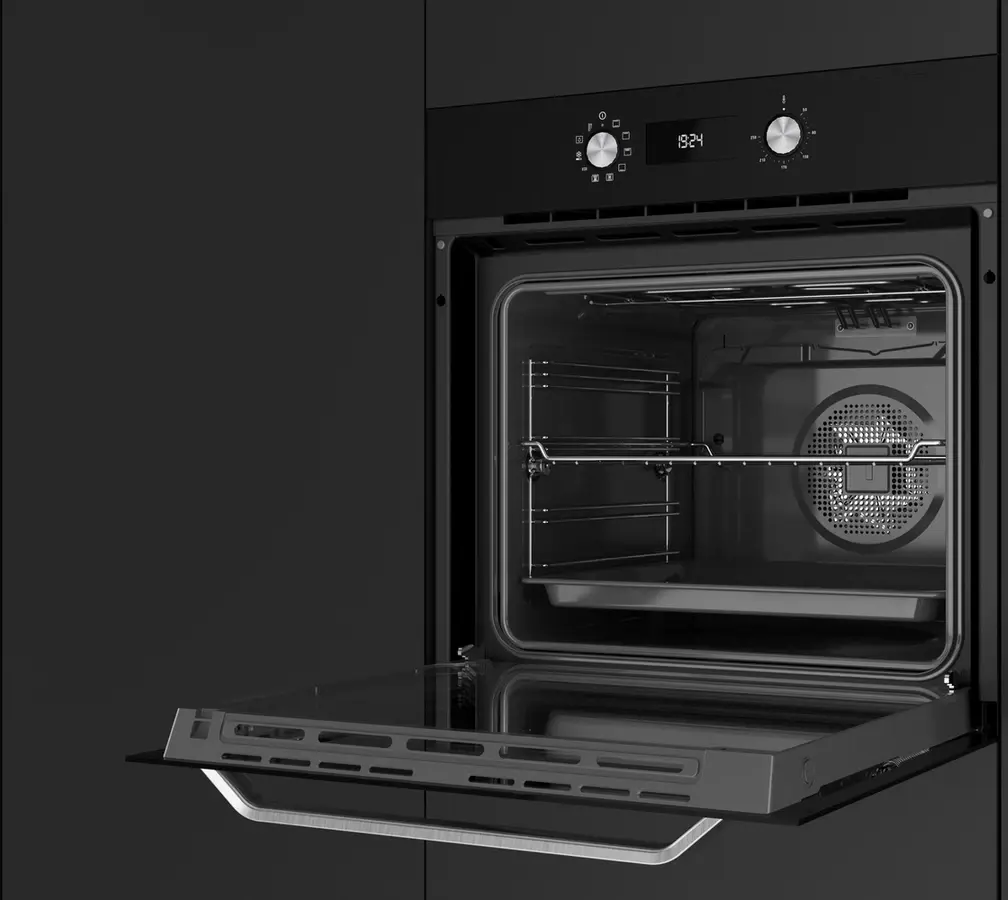 Teka HCB 6535 BK Multifunction Built-in Oven, Black Crystal, 70L Capacity, Energy Class A+, 8 Cooking Functions, HydroClean Steam Cleaning, 59.5x59.5 cm