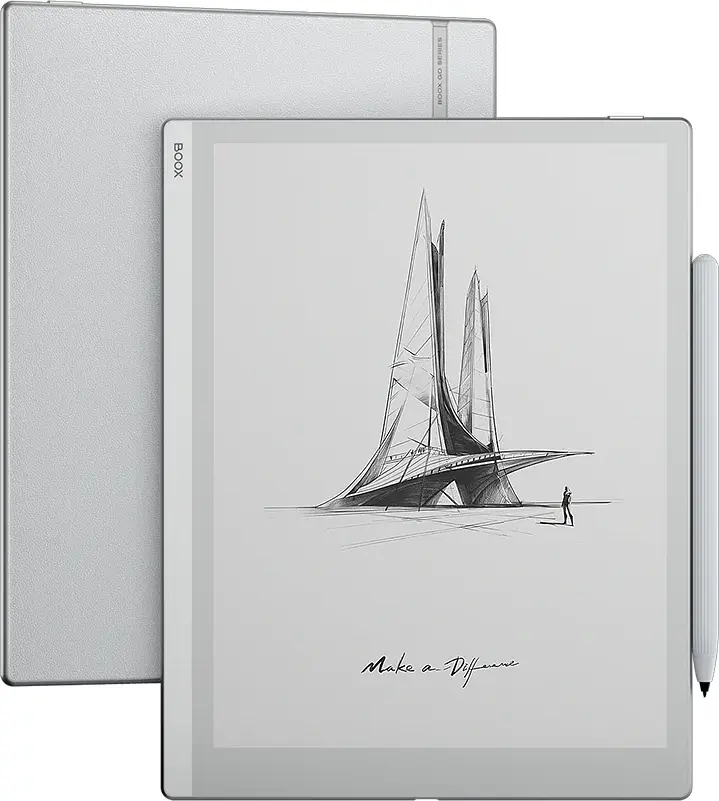 ONYX BOOX Go 10.3 E Ink Tablet, 300 PPI Carta 1200, 4GB RAM, 64GB, Android 12, Octa-core, Ultra-thin 4.6mm Digital Paper with Stylus