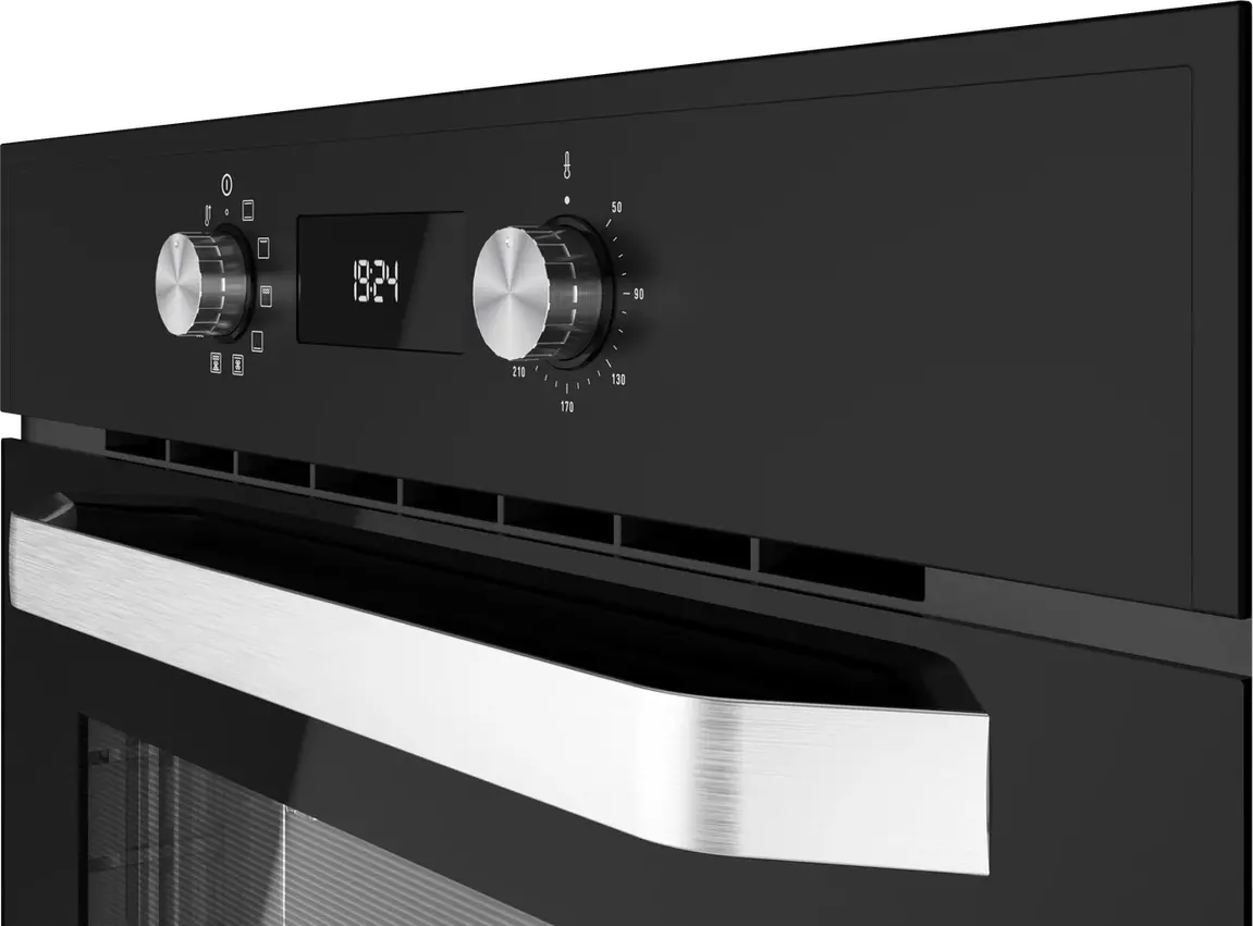 Teka HCB 6535 BK Multifunction Built-in Oven, Black Crystal, 70L Capacity, Energy Class A+, 8 Cooking Functions, HydroClean Steam Cleaning, 59.5x59.5 cm