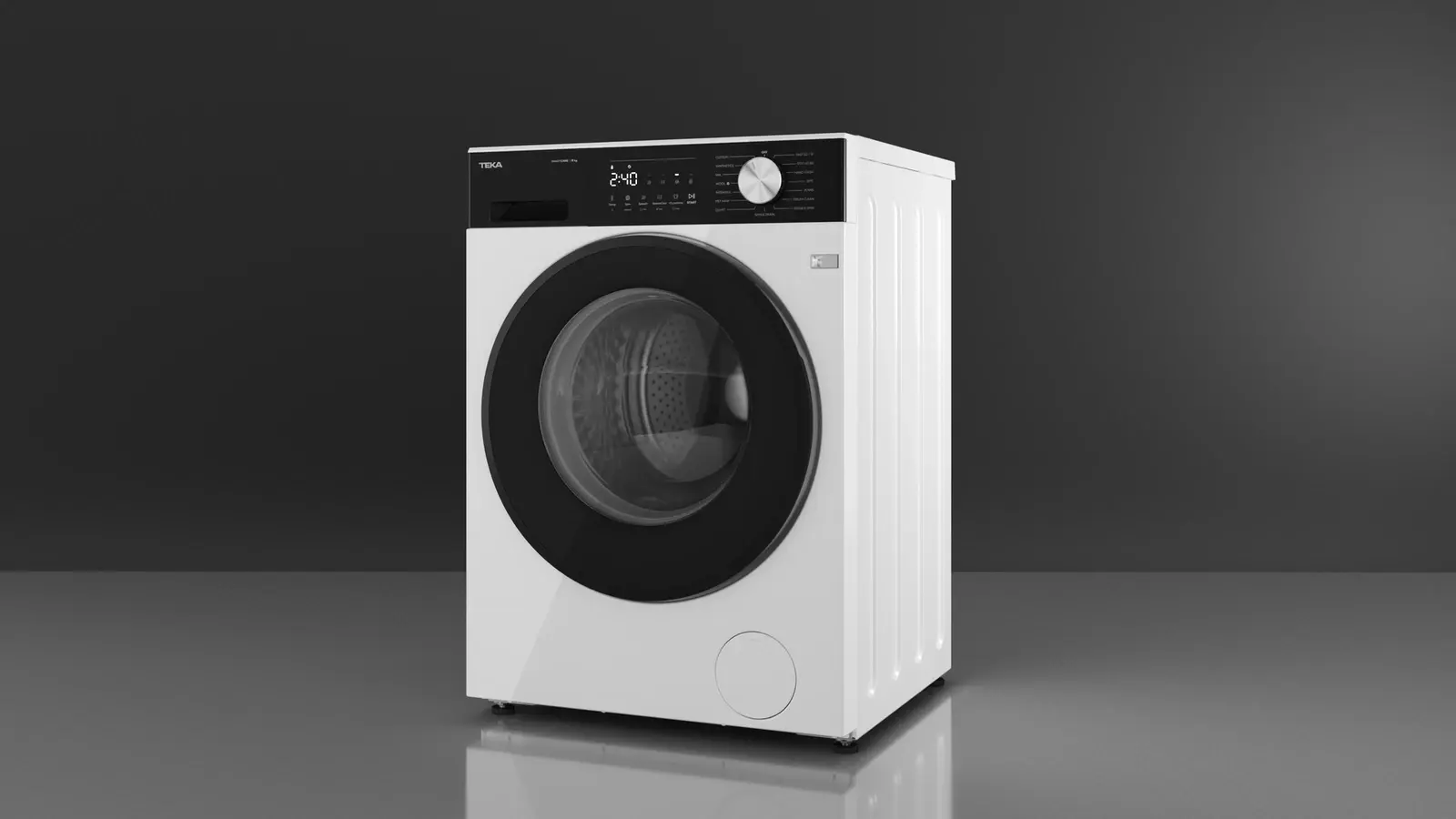 Masina de spalat rufe Teka WM 20841 W EU cu capacitive 8kg, Motor Inverter, 1400 rpm, Tehnologie SteamCare si SmartWash, 15 Programe, Alba