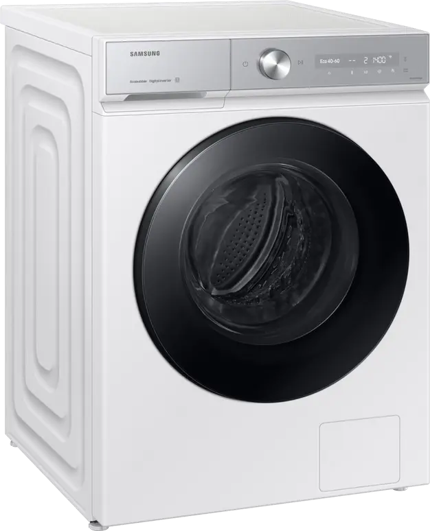 Стиральная машина Samsung WW11FB8B95GHUA с фронтальной загрузкой, 11 кг, Digital Inverter, AI Ecobubble, очистка паром, SmartThings, 1400 об/мин, класс A, белая