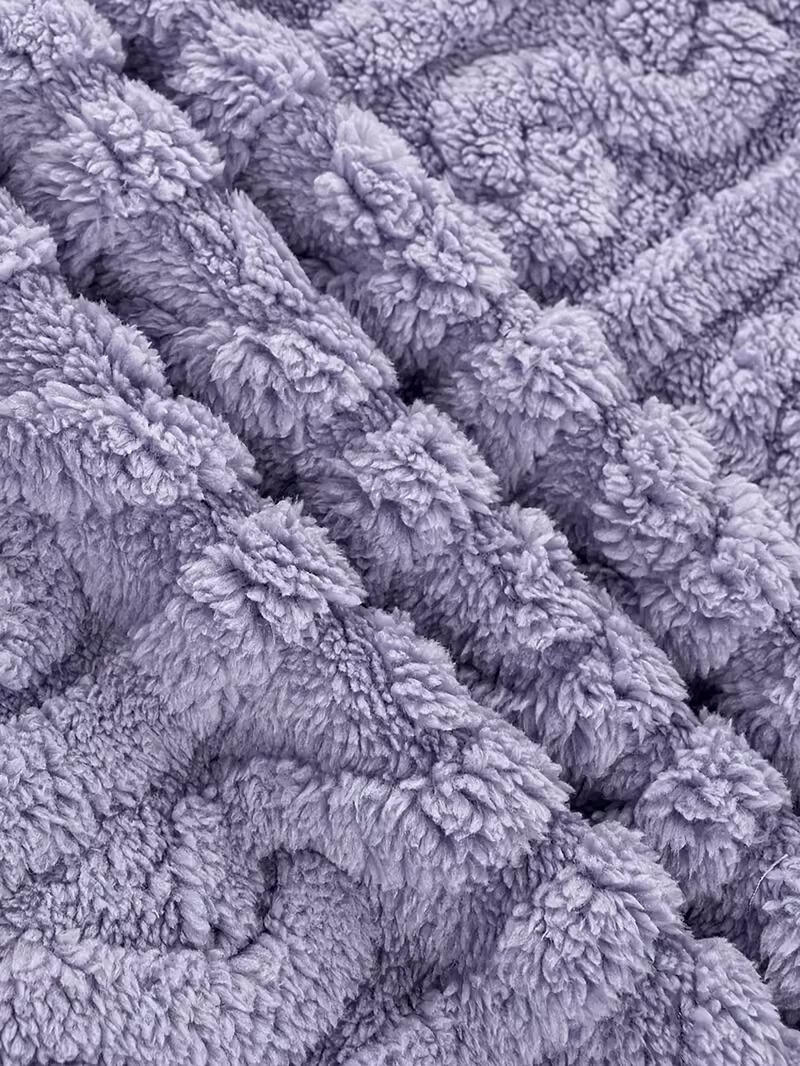 Set de pijamale din fleece pentru femei SANWOOD, violet, calduros, moale, cu mânecă lungă și pantaloni de lungime întreagă, haine de iarnă, haine de noapte
