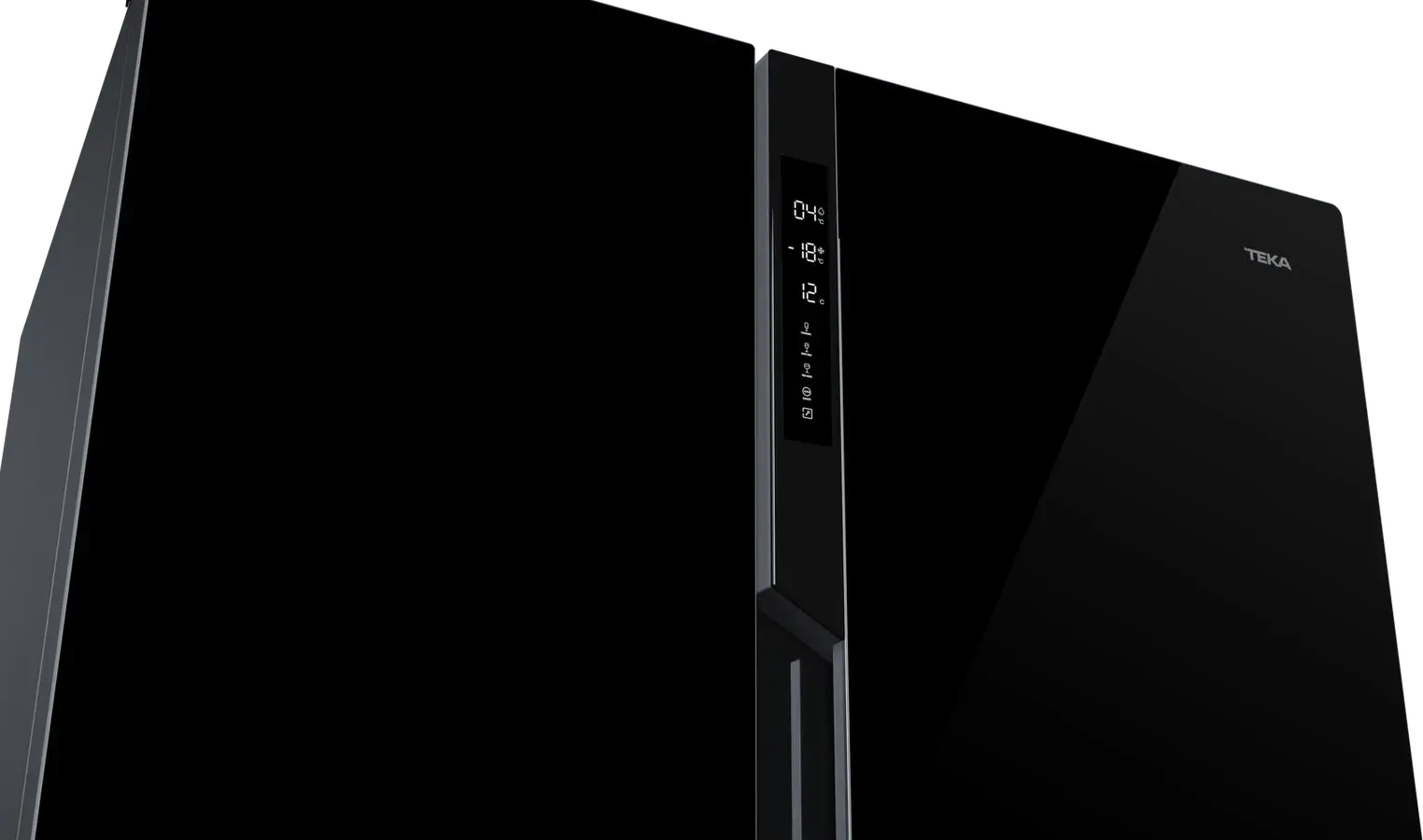 Teka RLF 85950 GBK Side by Side Refrigerator with Integrated Wine Cooler, Full No Frost, Inverter Motor, MetalCooling, Crystal Black, 548L, 183x91x71cm