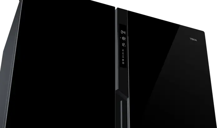 Teka RLF 85950 GBK Side by Side Refrigerator with Integrated Wine Cooler, Full No Frost, Inverter Motor, MetalCooling, Crystal Black, 548L, 183x91x71cm