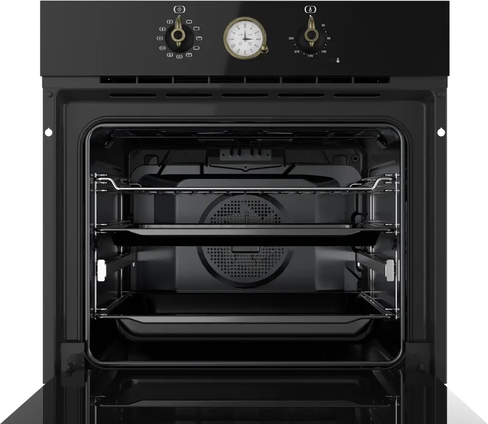 Teka HRB 6300 AT Country Style Multifunction Built-in Oven, SurroundTemp, HydroClean PRO, 70L Capacity, A+ Energy Class, Anthracite Black, 9 Functions