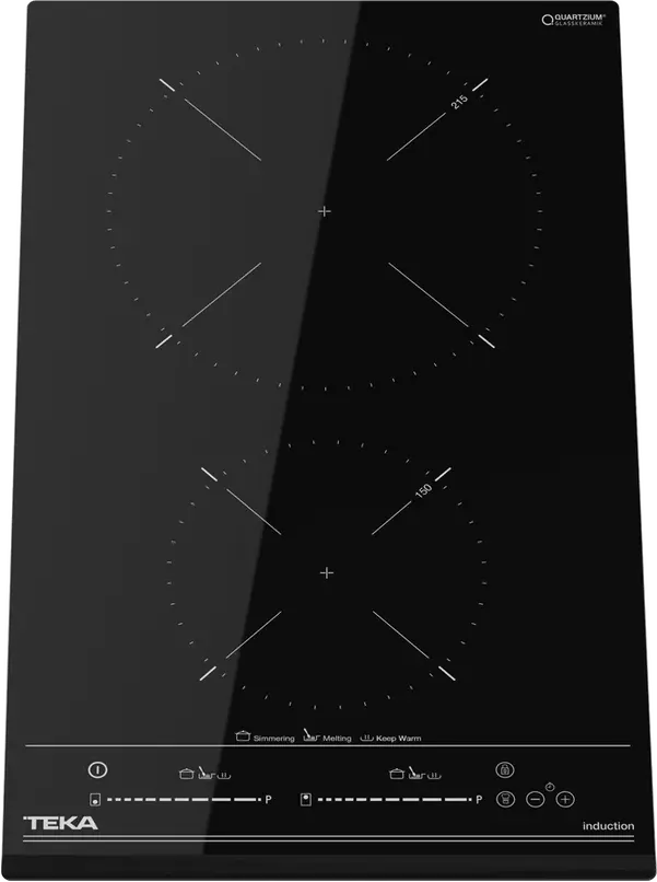 Teka IZC 32310 MSP Induction Cooktop, 2 Zones with Booster, Multislider Touch Control, Black Glass, 30cm Width, Vessel Optimization & Child Lock