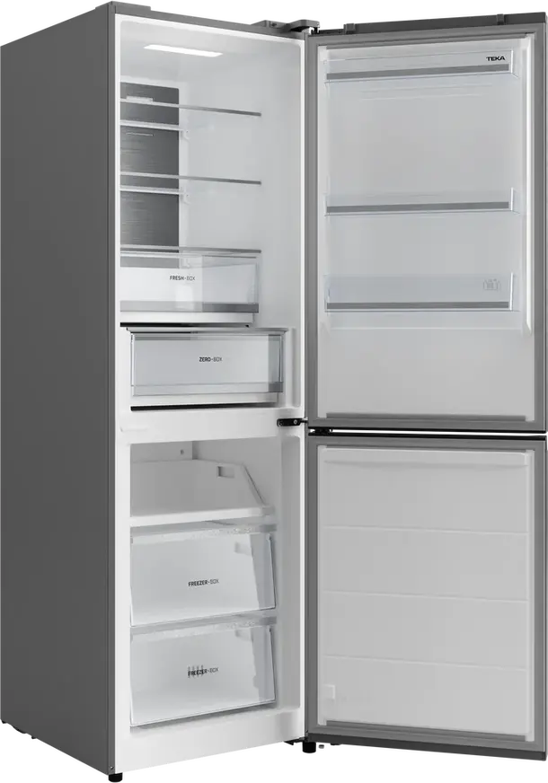 Frigider Combinat Teka RBF 64670 SS, Total No Frost, Motor Inverter, Inox, Clasa Energetică C, Volum 338L, Dimensiuni 60x70x185 cm