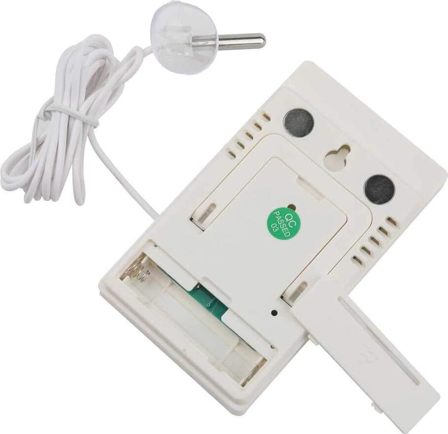 Termometru și Higrometru Electronic Interior/Exterior cu Sonda Externă și Magnet, -50°C...+70°C, 10-99% Umiditate, Indicator Confort, ABS, 98x58x14mm
