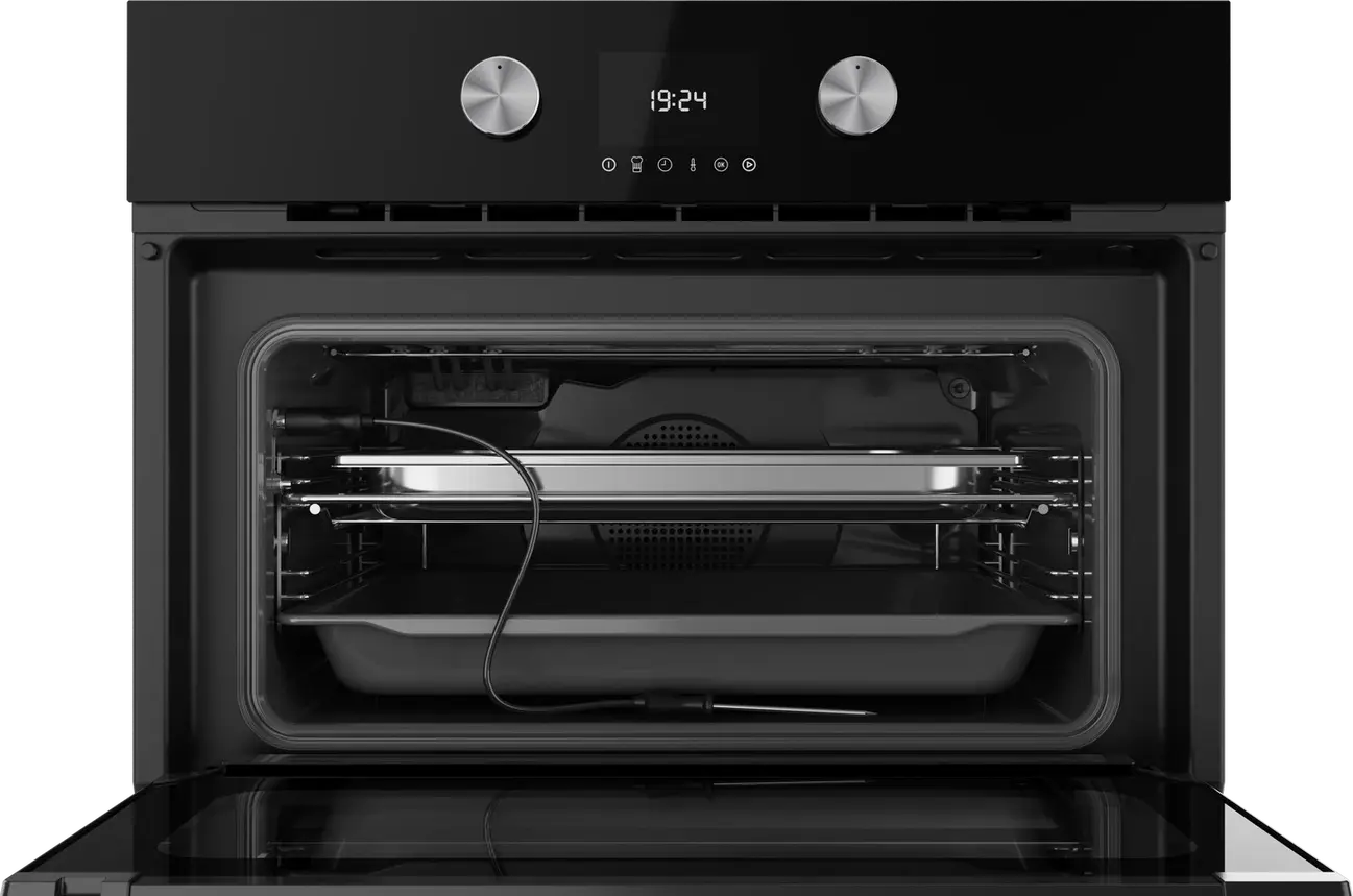 Cuptor Compact Multifunctional cu Abur Teka HLC 8470 SC BK, 44L, Clasa Energetică A+, HydroClean PRO, Ecran TFT Touch, Sticlă Neagră
