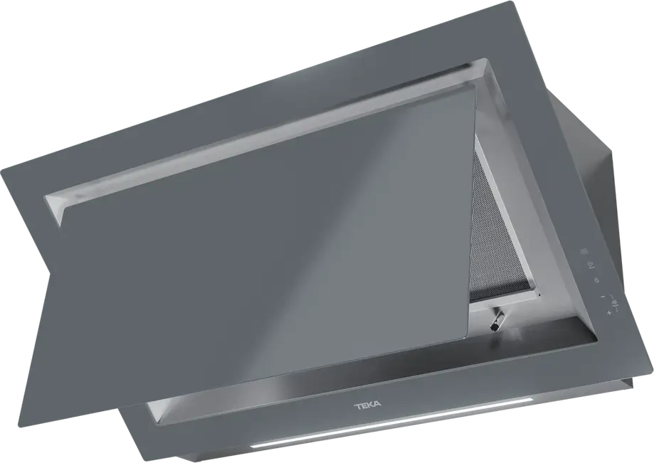 Teka DLV 98660 TOS ST Vertical Decorative Hood, Urban Colors Edition, Stone Grey, 900mm, Touch Control, LED Lighting, Rim Extraction, 696 m3/h Max