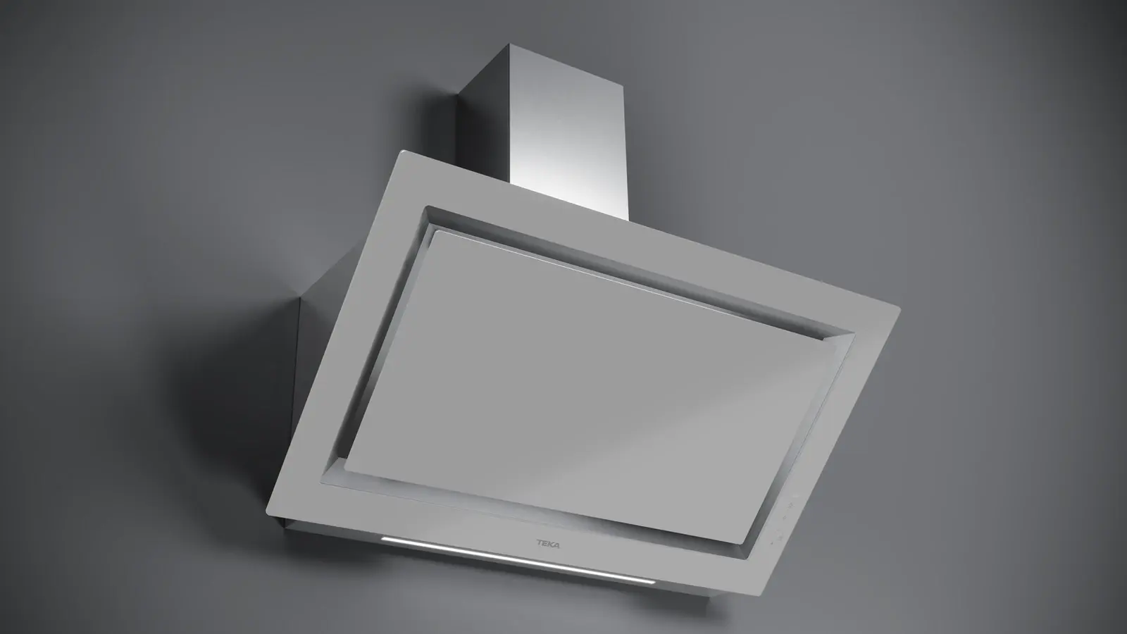 Teka DLV 98660 SM TOS Vertical Decorative Kitchen Hood, Urban Colors Edition Steam Grey, 900mm, Touch Control, LED Lighting, EcoPower Motor