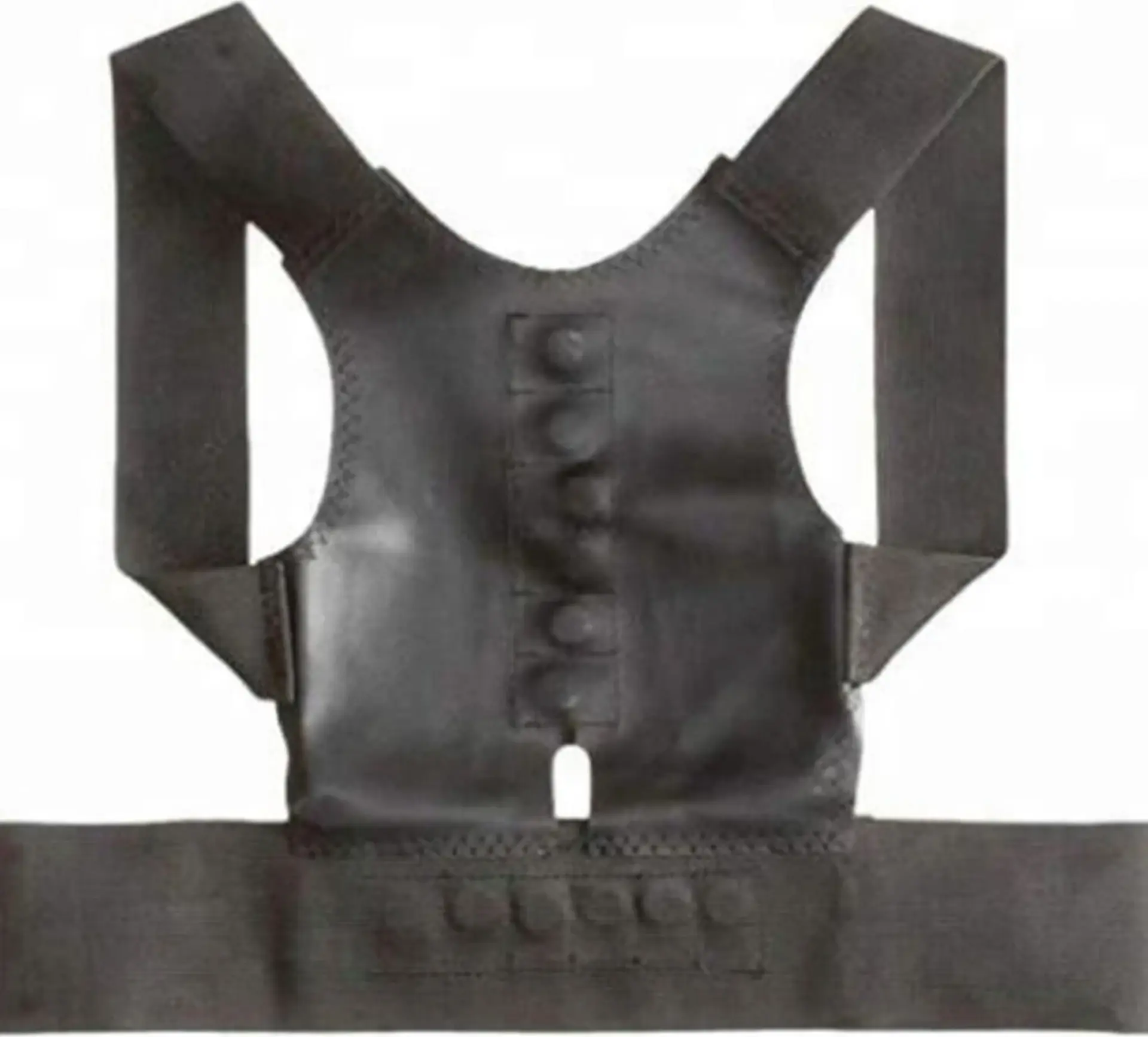 Magnetic Posture Corrector Corset - Size S, 12 Therapeutic Magnets, 80% Neoprene & Polyester, Adjustable Velcro Straps for Spinal Alignment & Back Support, Unisex