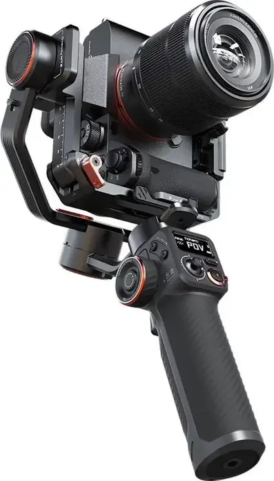Hohem iSteady MT2 4-in-1 Gimbal Stabilizer, 1.2kg Payload, AI Tracking, RGB Fill Light, for Mirrorless, Compact Cameras, Smartphones & Action Cams
