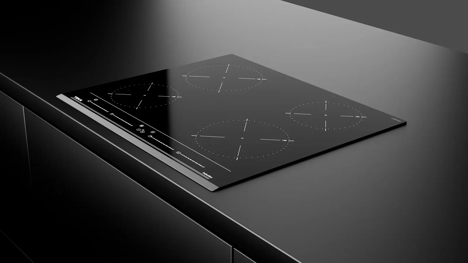 Teka IZC 64010 BK MSS Electric Induction Cooktop, 60 cm, 4 Zones, MultiSlider Touch Control, Power Plus, Child Lock, Black Bevelled Glass
