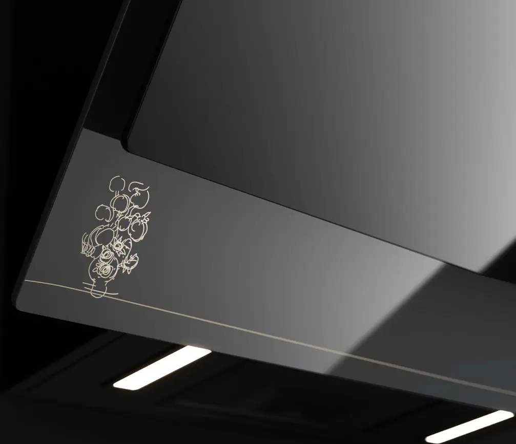 Teka DVT-VG 68660 TOS BK Van Gogh Museum Edition Decorative Hood, 60cm, Dark Grey Crystal & Black, EcoPower Motor, Touch Control, FreshAir, LED