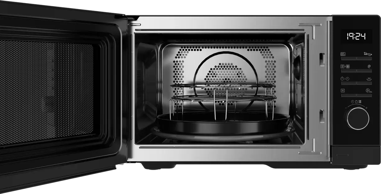 Cuptor cu Microunde Combinat Teka HMWE FS23 GC BK AirFry, Liber Format, 23L, 900W, Convecție, Grill, AirFry, Interior Inox, Negru