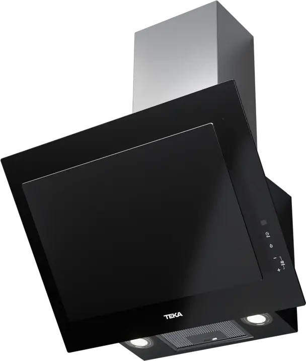 Teka DVT 68660 TBS BK Vertical Decorative Glass Hood, Dual Aspiration System, Touch Control, LED Lighting, 698 m3/h Max Extraction, Night River Black