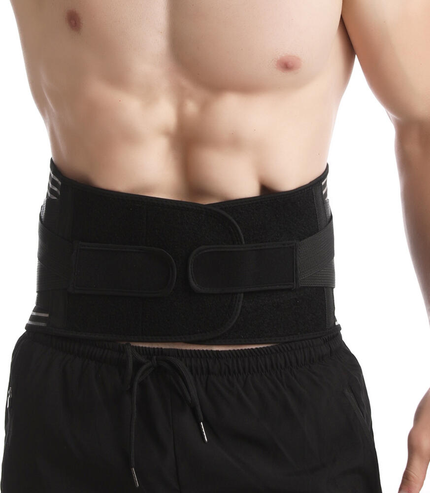 Centură Ortopedică LUMBAMED pentru Spate, Mărime XL, 20cm, 4 Bare Rigide + 2 Bare Elastice Laterale, Material Respirabil (Latex + Bumbac), Fixare Dublă, Unisex, Alinarea Coloanei