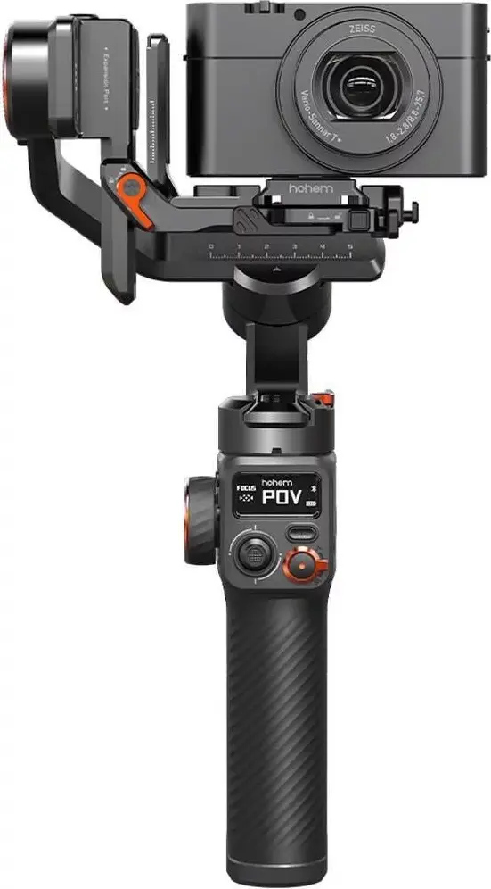 Hohem iSteady MT2 4-in-1 Gimbal Stabilizer, 1.2kg Payload, AI Tracking, RGB Fill Light, for Mirrorless, Compact Cameras, Smartphones & Action Cams