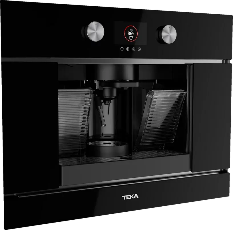 Aparat de cafea incorporabil Teka CLC 8350 MC Multi-capsule si cafea macinata, Cristal Negru, 19 Bar, Ecran TFT, Compatibil Nespresso Lavazza ESE
