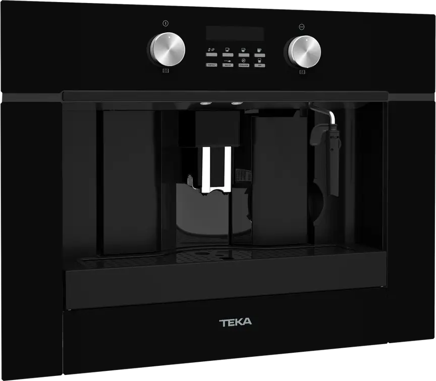 Aparat de cafea automatic incorporabil Teka CLC 855 GM, Negru Glass, Presiune 15 bar, rezervor 1.8L, rasnita de otel integrata, control touch, autocuratare