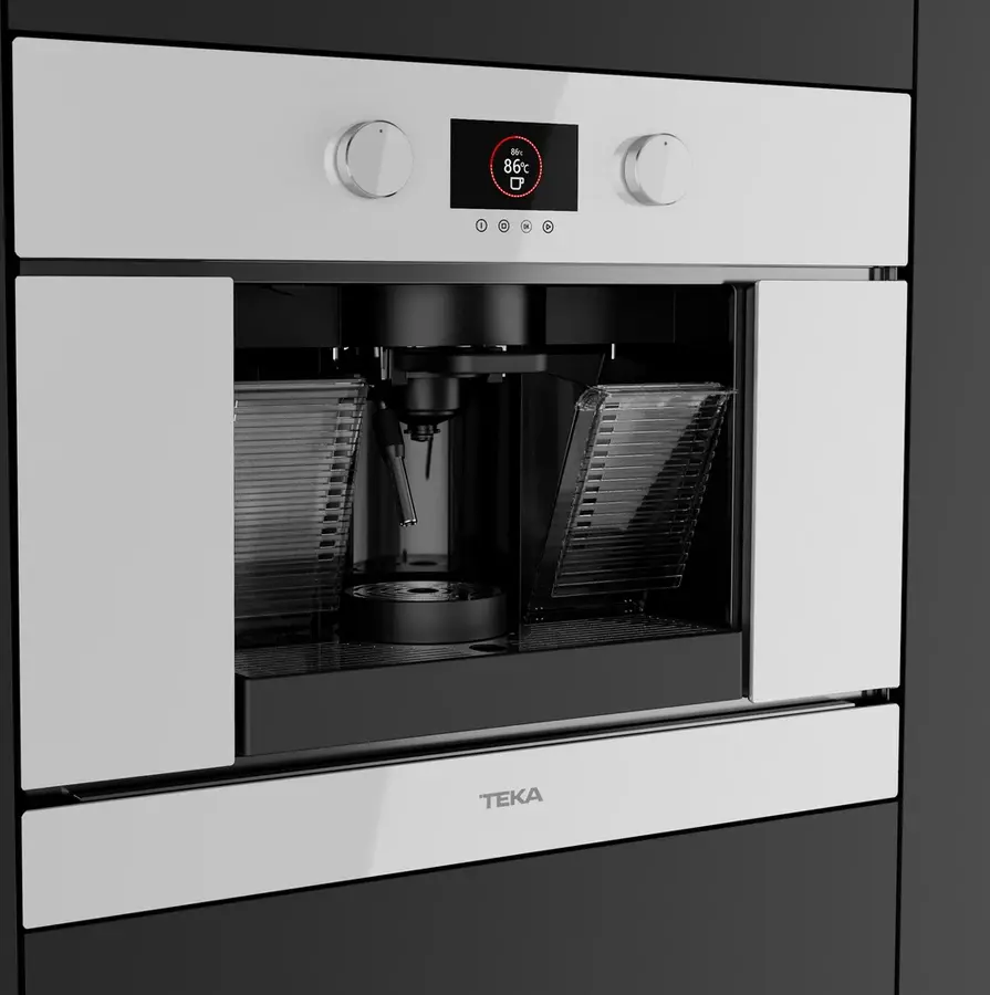 Teka CLC 8350 MC Built-in Espresso Machine, Urban Colours White Crystal, 19 Bar Pump, TFT Touch Display, Capsules & Ground Coffee, 1L Tank