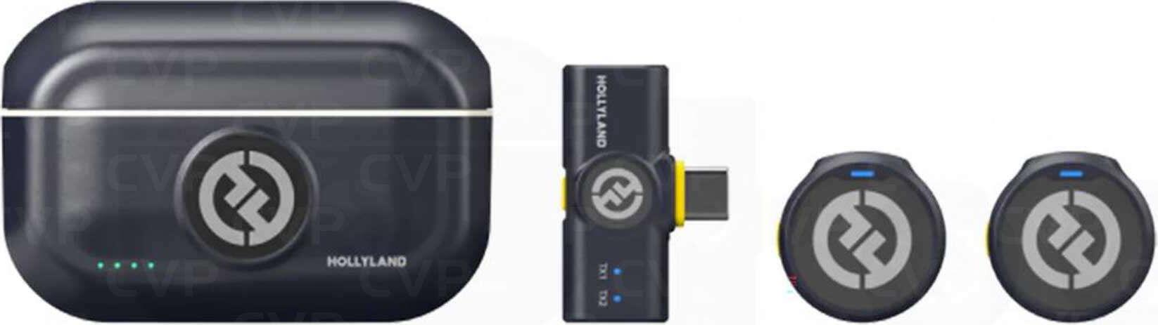 Hollyland Lark M2 Wireless Lavalier Microphone, 48kHz/24-bit Studio Sound, 300m Range, ENC Noise Cancellation, 9g Ultra-Lightweight, 40h Battery