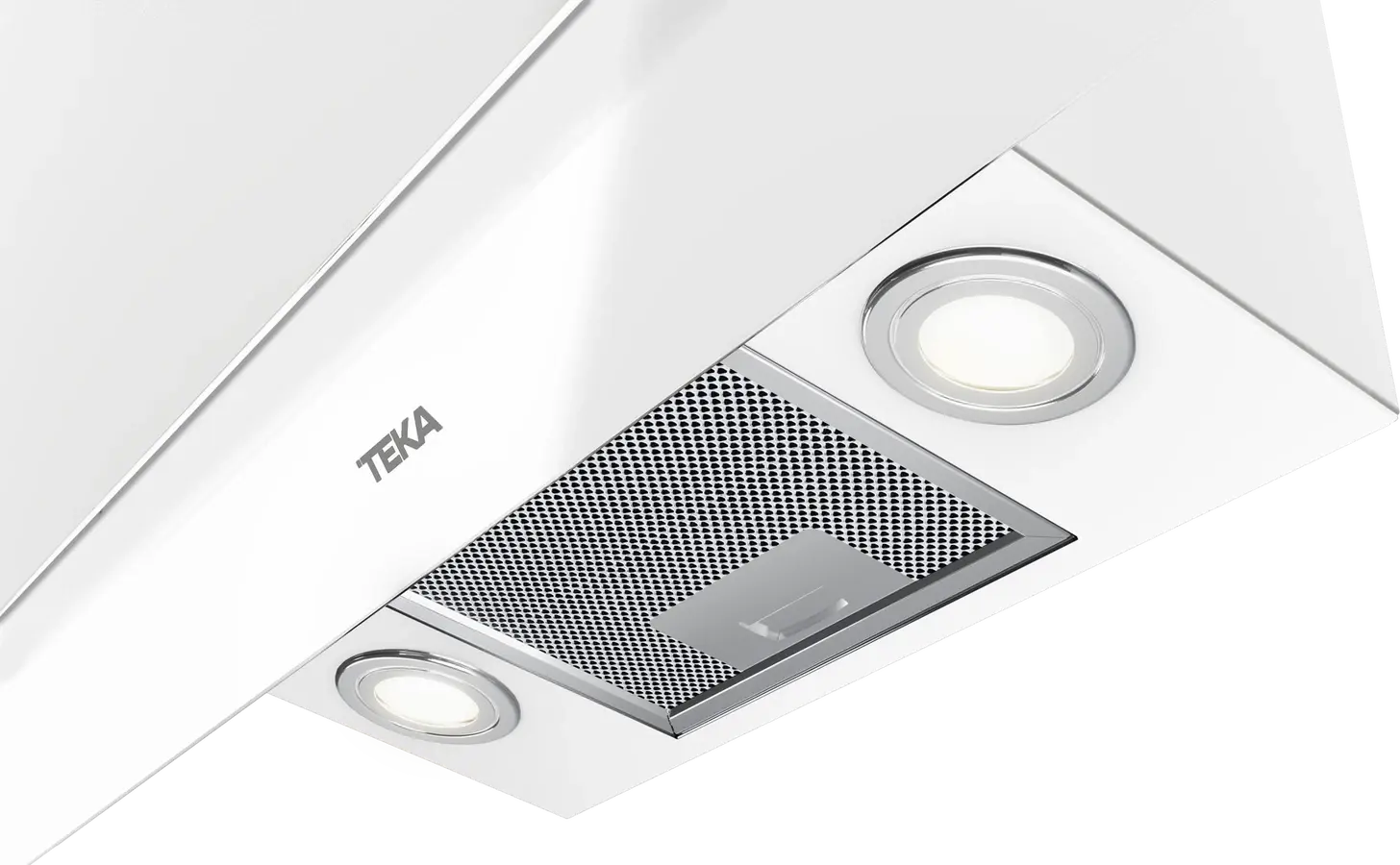 Teka DVT Pro 98660 TBS WH Vertical Decorative Hood, White Marble Glass Design, 900mm, Dual Aspiration Contour System, Touch Control, LED, FreshAir