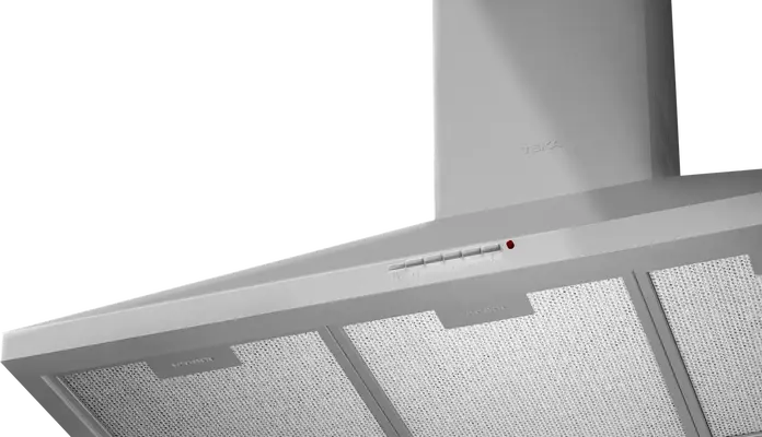 Teka DBP 90 Pro Wall-Mounted Chimney Hood, Pyramid Shape, Stainless Steel Inox, 90cm Width, 780 m3/h Max Extraction, Dual Motor, Halogen Lighting
