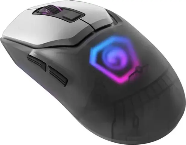 Mouse Gaming Wireless Marvo Fit Pro G1W, Space Grey, Senzor Pixart 3370 19000 DPI, Conectivitate Tri-mode Wireless/Wired, Switch-uri Omron, RGB, Module Palm Rest Interschimbabile