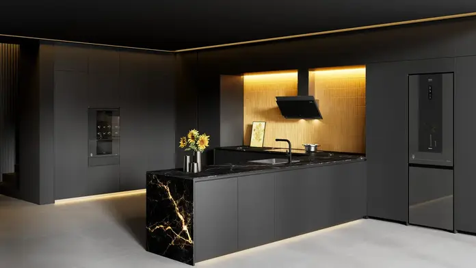 Teka ML 82-VGoghBIS L Built-in Microwave with Grill, Van Gogh Museum Edition, 22L, Ceramic Base, 2700W, Touch Control, Dark Grey & Black Crystal