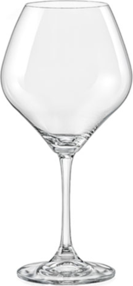 Bohemia Crystal Amoroso Red Wine Glasses Set of 2, 450 ml, Lead-free Crystal, Tulip-shaped Bowl, 227 mm Height, 40651/450ML