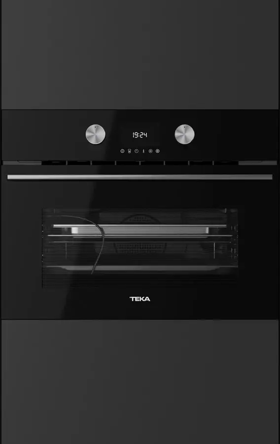 Cuptor Compact Multifunctional cu Abur Teka HLC 8470 SC BK, 44L, Clasa Energetică A+, HydroClean PRO, Ecran TFT Touch, Sticlă Neagră