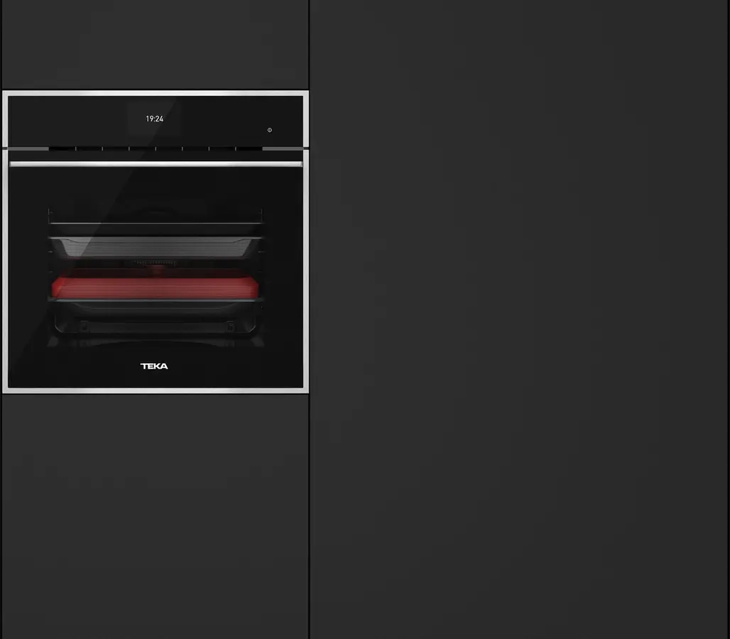 Cuptor Electric Multifunctional Teka iOVEN P SurroundTemp, Capacitate 70L, Clasa Energetică A+, Curățare DualClean Piroliză și HydroClean PRO, Control TFT Touch, Cristal Black