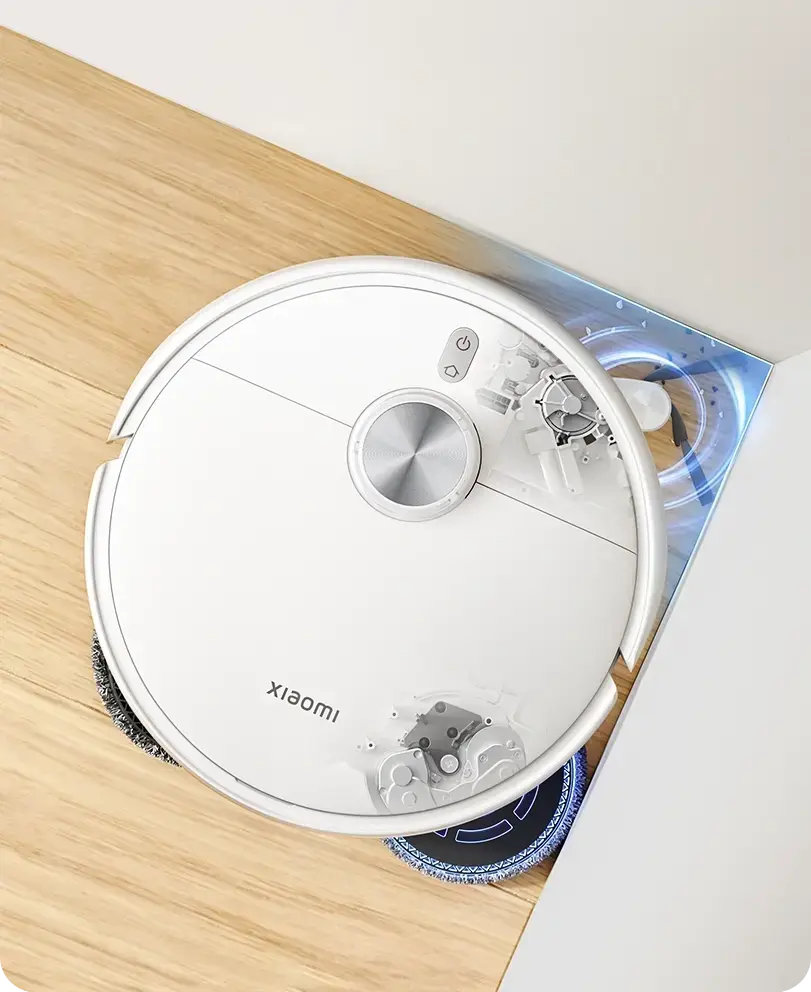 Xiaomi Robot Vacuum S40 Pro (OV71GL) White, 15000 Pa Suction, LDS Laser Navigation, Dual Rotating Mops with Edge Cleaning & Auto-Lift, Mi Home App