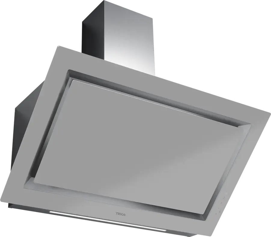 Teka DLV 98660 SM TOS Vertical Decorative Kitchen Hood, Urban Colors Edition Steam Grey, 900mm, Touch Control, LED Lighting, EcoPower Motor