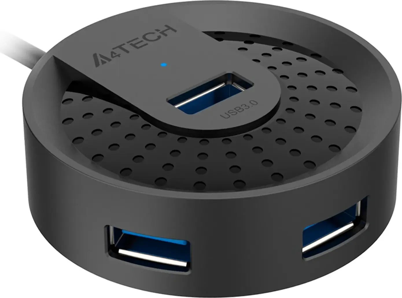 Hub USB-C A4tech HUB-30C la 4 Porturi USB 3.0, 5Gbps, Cablu Lung 100cm, Port Alimentare Micro USB pentru HDD Extern