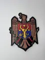 Lemica Decorative Wall Clock with Republic of Moldova Coat of Arms, Tempered Glass, Silent Mechanism, Diameter 60 cm