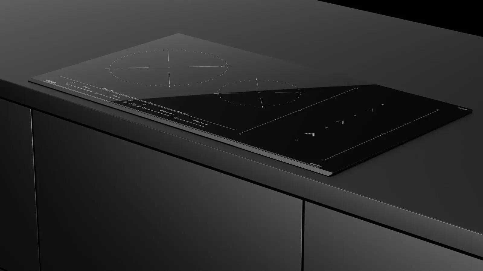 Teka IZS 96700 MasterSense Induction Flex Hob, 4 Zones with MultiSlider Touch Control, Power Plus, Ceramic Glass, 90cm, Night River Black