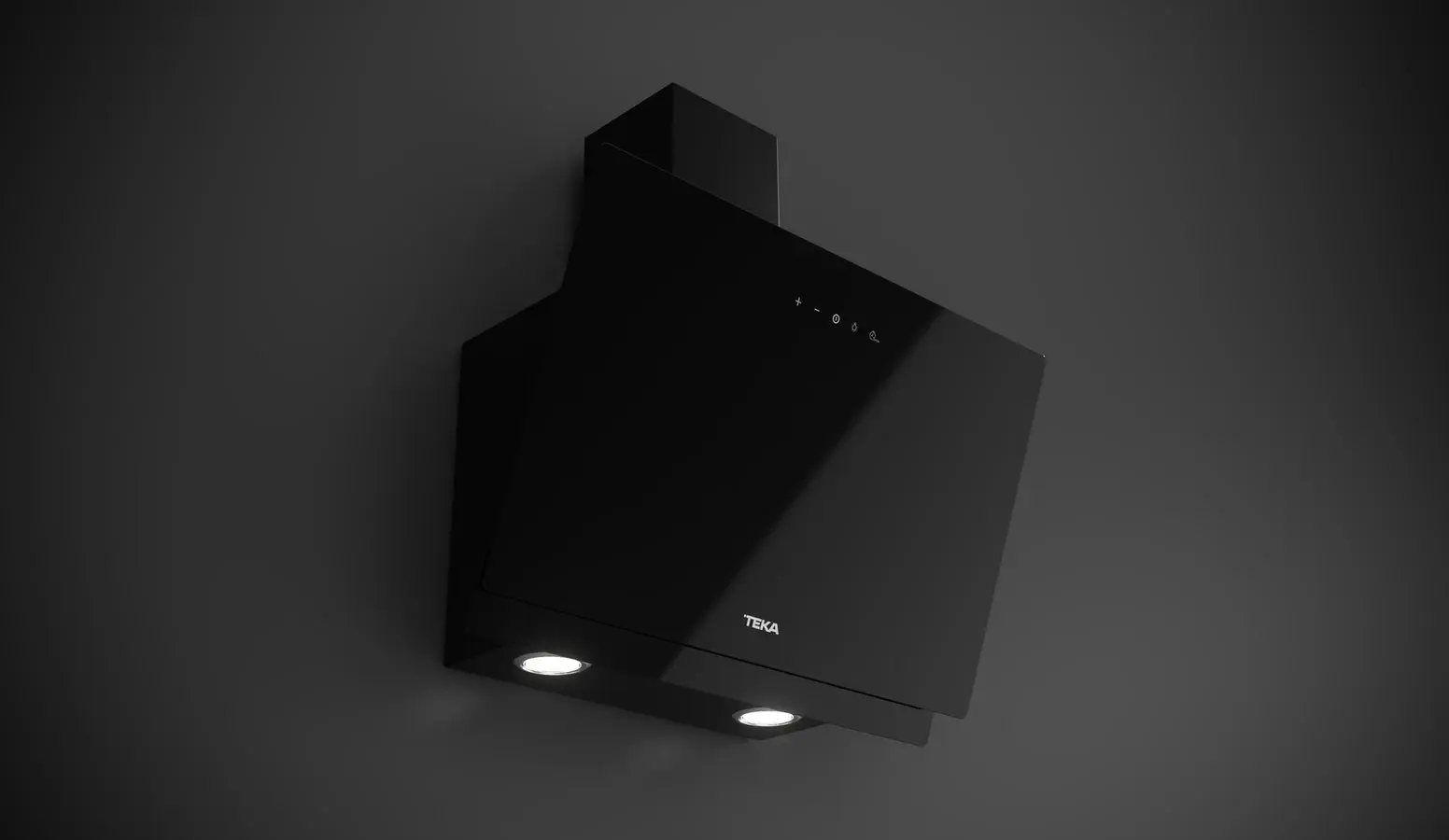 Teka DVN 64030 BK Vertical Decorative Hood, Urban Colors Night River Black, 60cm, Touch Control, 460 m3/h Extraction, LED Lighting, Black Glass