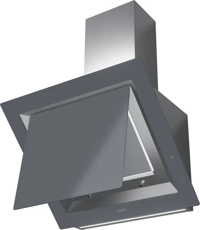 Teka DLV 68660 ST TOS Urban Colors Vertical Decorative Hood, Stone Grey, 60cm, Touch Control, LED BAR, Fresh AIR, 725 m3/h Max Extraction