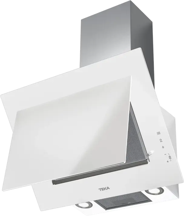 Hota Decorativă Verticală de Sticlă Teka DVT 68660 TBS, Albă, Aspirație Duală, Control Touch, 3+1 Viteze, Iluminare LED, Lățime 60cm, Urban Colors Edition