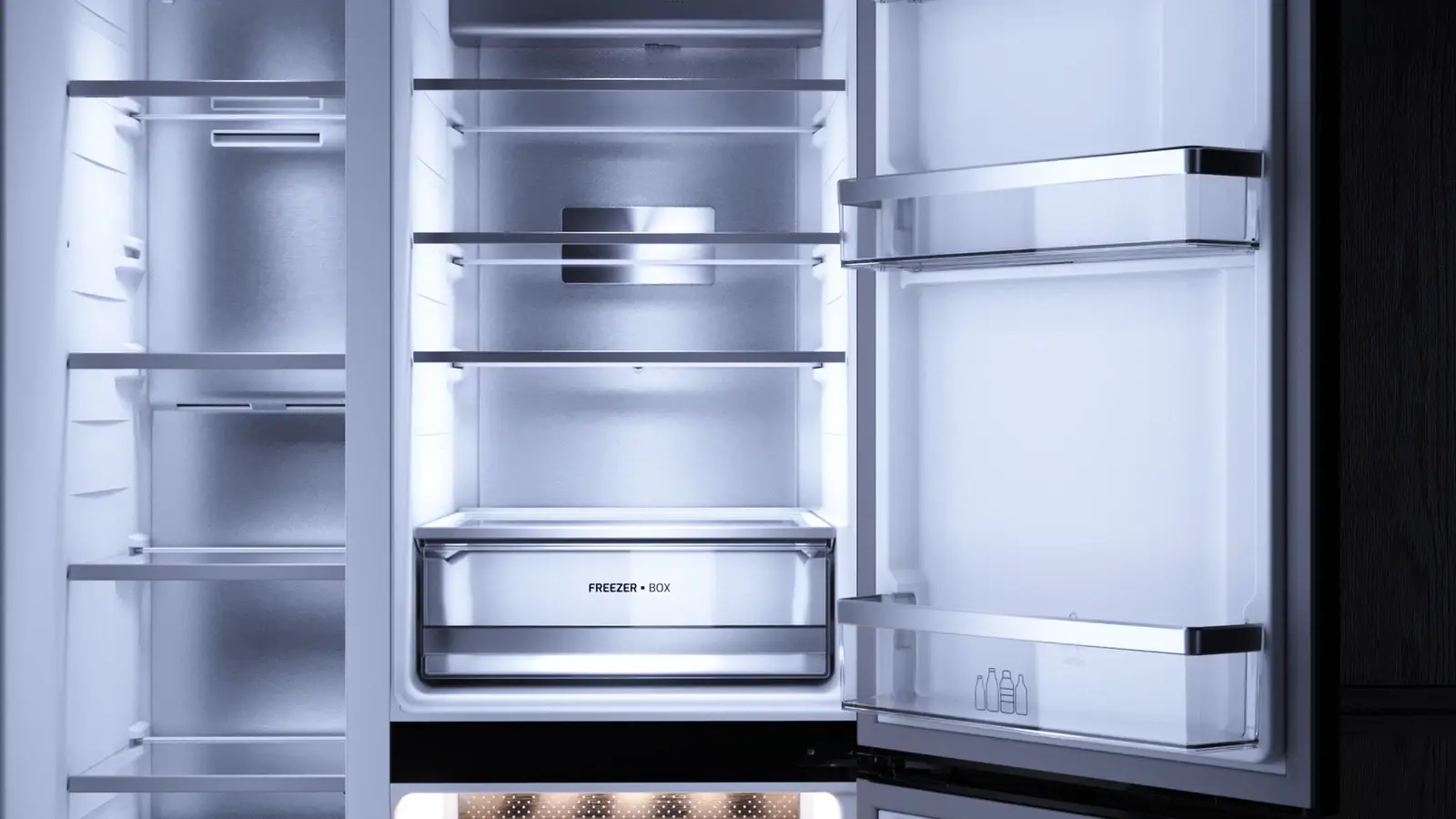 Teka RLF 85950 GBK Side by Side Refrigerator with Integrated Wine Cooler, Full No Frost, Inverter Motor, MetalCooling, Crystal Black, 548L, 183x91x71cm
