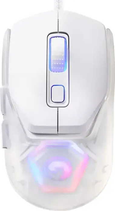 Игровой мышь Marvo Fit Lite G1, оптический сенсор PixArt 3327 12000 DPI, 7 программируемых кнопок, переключатели Omron, RGB подсветка, сменные накладки под ладонь